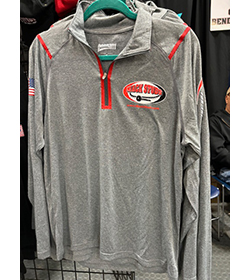 Mack Studs 1/4 Zip Grey Shirt