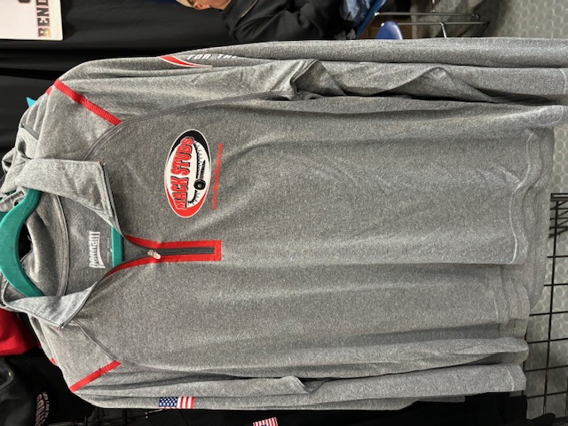 Mack Studs 1/4 Zip Grey Shirt