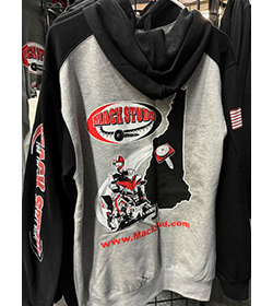 Mack Studs Grey & Black Hoodie Sweatshirts